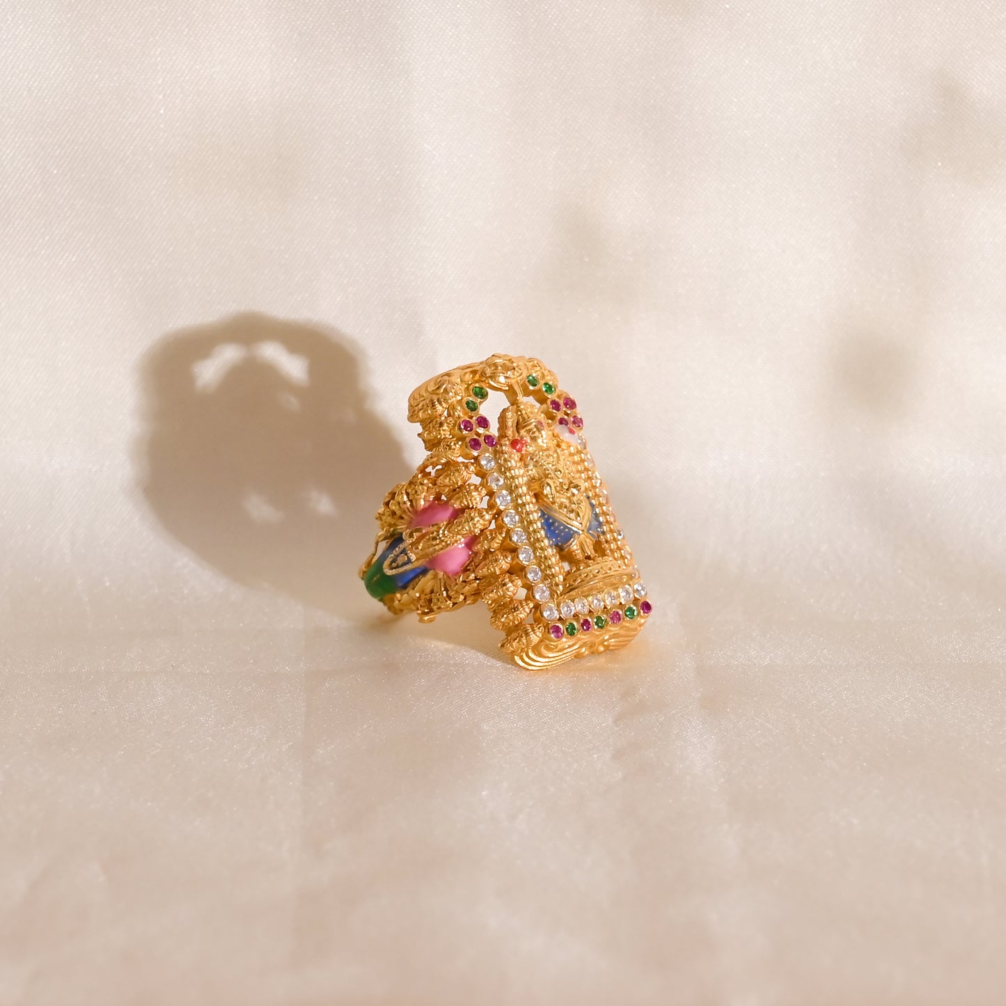 Dashavtara 925 Silver Enamel Ring