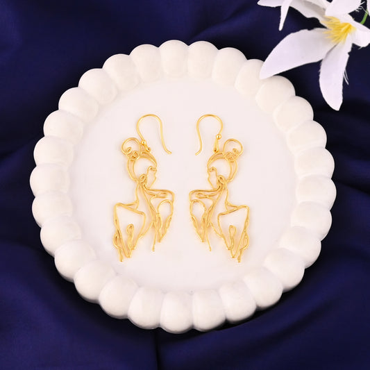 Abstract Woman Silhouette Dangles