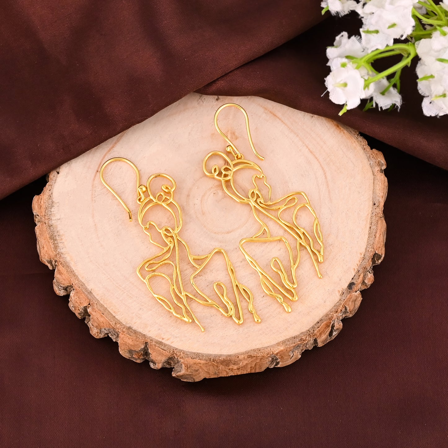 Abstract Woman Silhouette Dangles