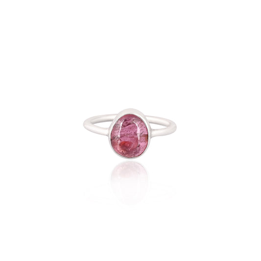 Pink Tourmaline Ring, 925 Silver Ring, Tourmaline Ring, Oval Ring, Pink Color Ring, Handmade Ring, Lucky Ring For Your Relation
