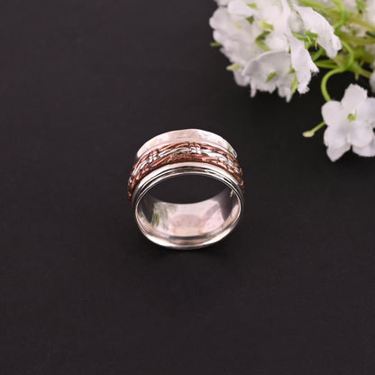 Handmade 925 Silver Antique Look Ring, Sterling Silver Ring, Textured Ring, Unisex Ring