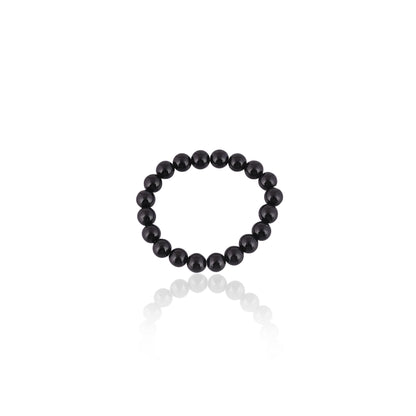 Beads Stackable Rings, Stretchable Elastic Handmade Rings, Gemstone Rings, Round 3 MM Beads Ring, Healing Crystal Beads Ring, Promise Rings
