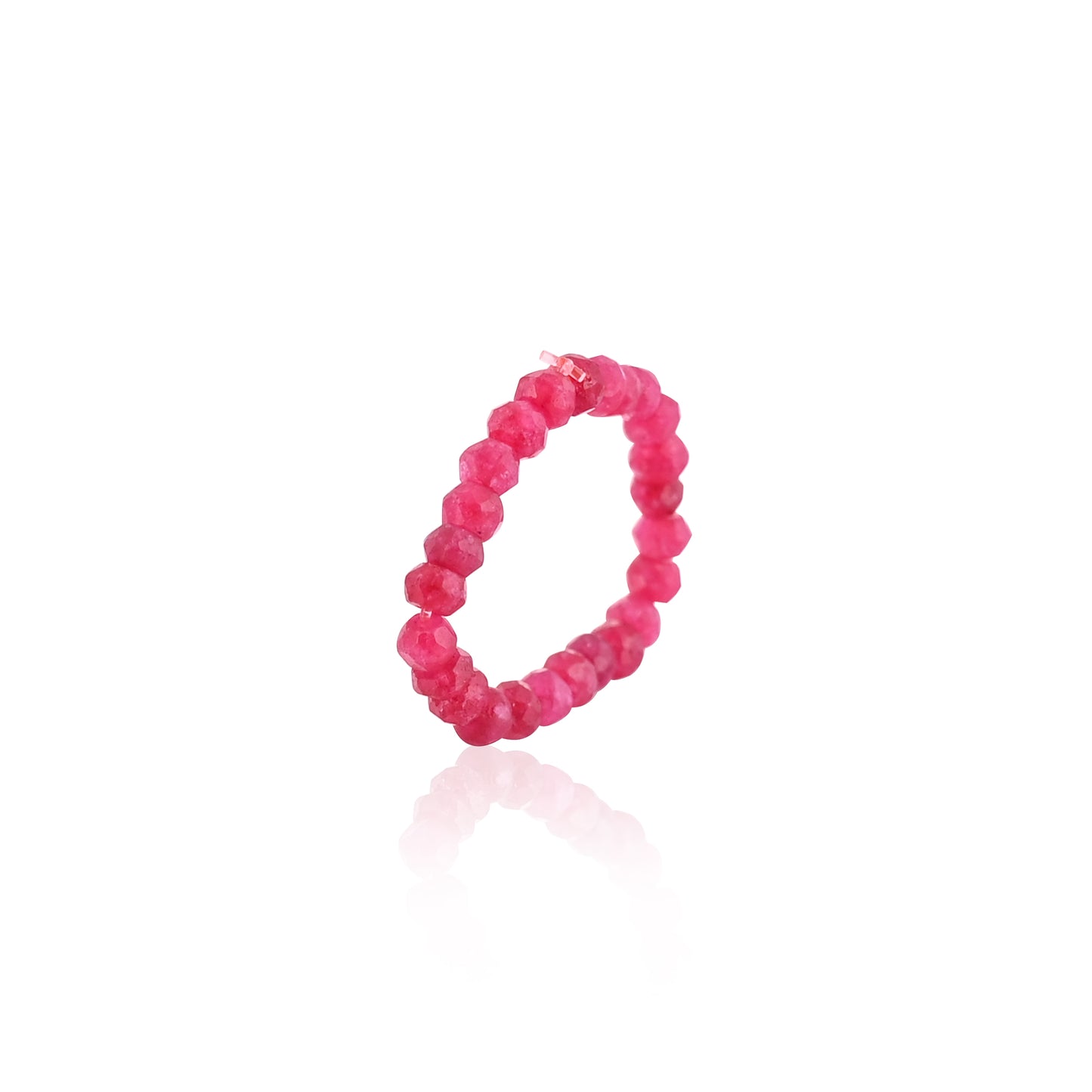 Beads Stackable Rings, Stretchable Elastic Handmade Rings, Gemstone Rings, Round 3 MM Beads Ring, Healing Crystal Beads Ring, Promise Rings