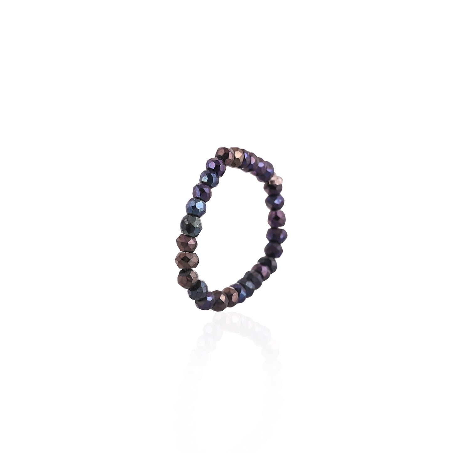 Beads Stackable Rings, Stretchable Elastic Handmade Rings, Gemstone Rings, Round 3 MM Beads Ring, Healing Crystal Beads Ring, Promise Rings