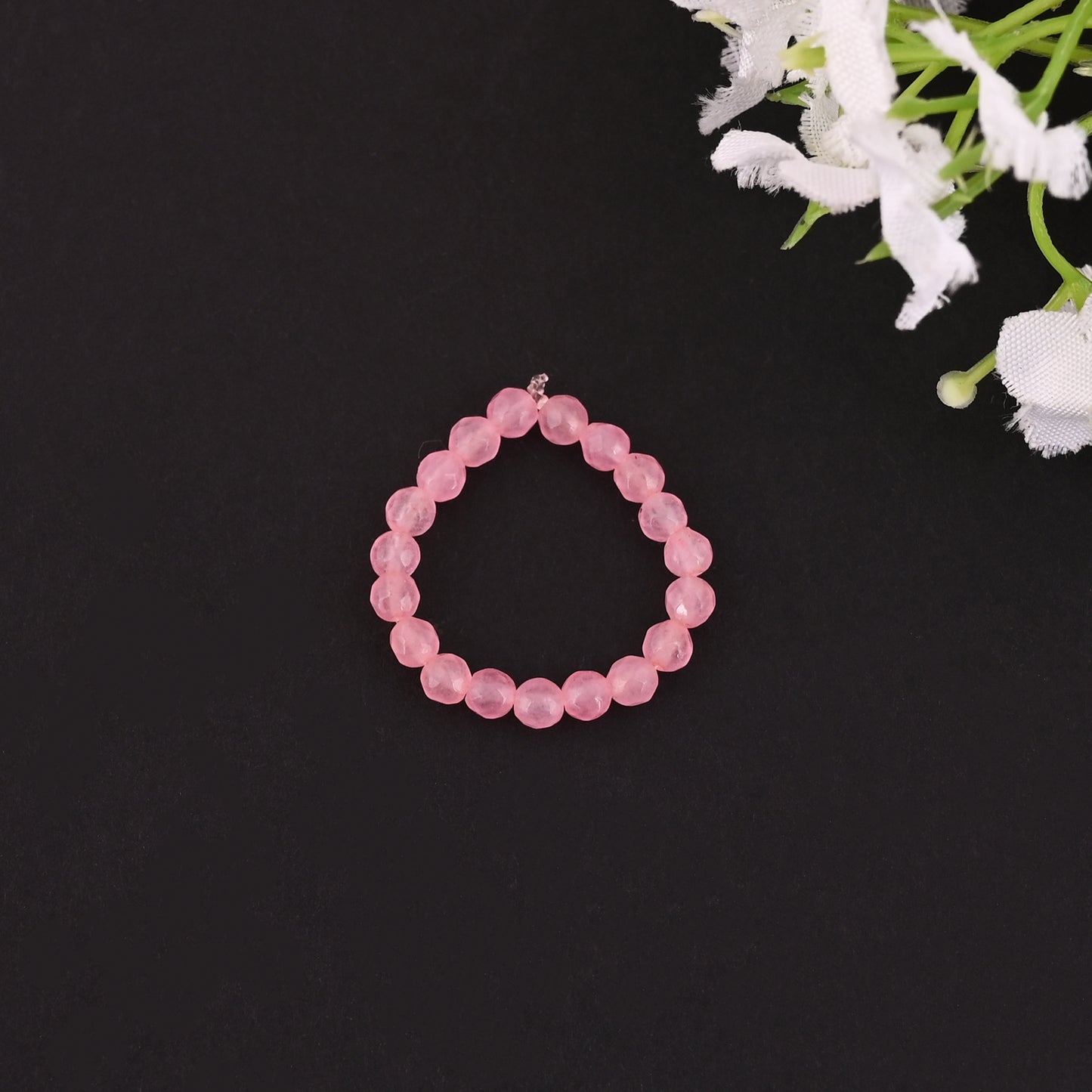Beads Stackable Rings, Stretchable Elastic Handmade Rings, Gemstone Rings, Round 3 MM Beads Ring, Healing Crystal Beads Ring, Promise Rings