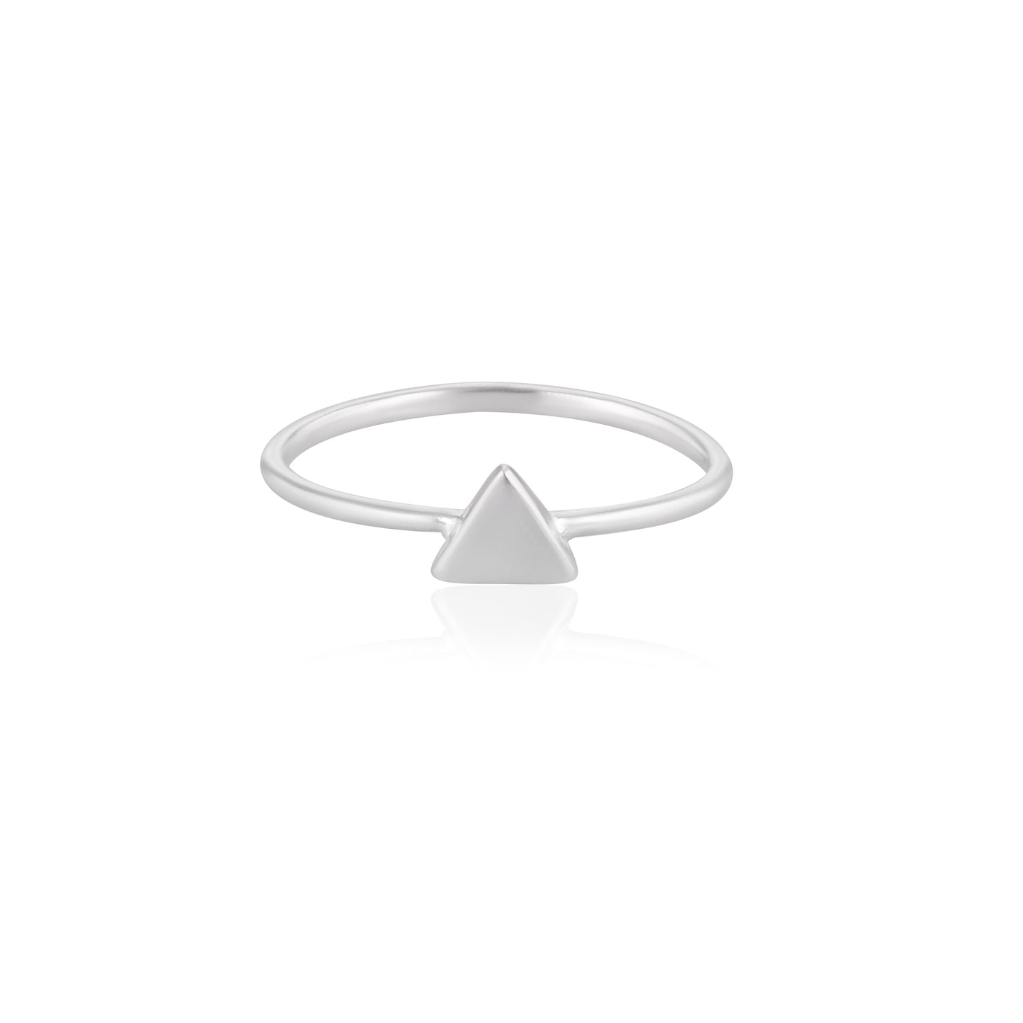Minimalist 925 Silver Triangle Ring