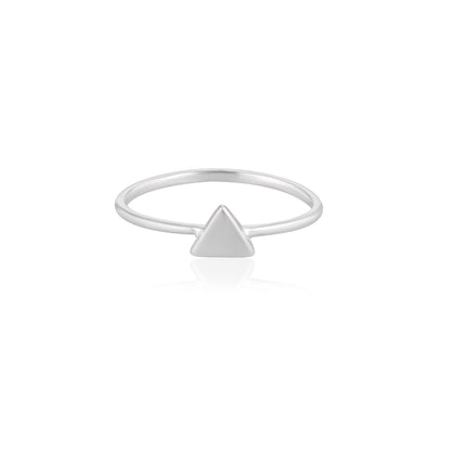 Minimalist 925 Silver Triangle Ring