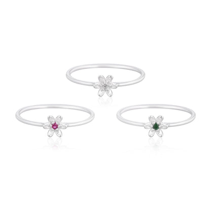 925 Sterling Silver Daisy Flower Ring