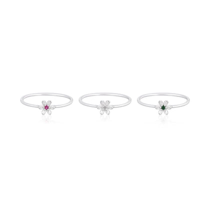 925 Sterling Silver Daisy Flower Ring