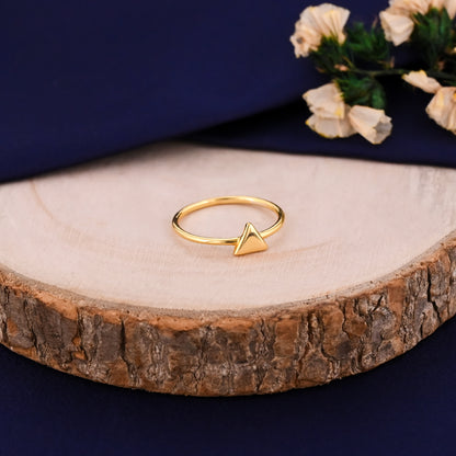 Minimalist 925 Silver Triangle Ring
