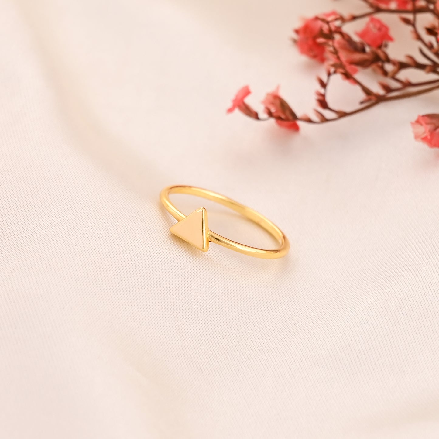 Minimalist 925 Silver Triangle Ring