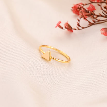 Minimalist 925 Silver Triangle Ring