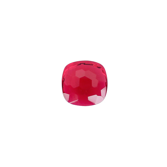 Red Hydro 12x12mm Cushion Football Cut 11.30 Cts 1 Pcs Gemstone