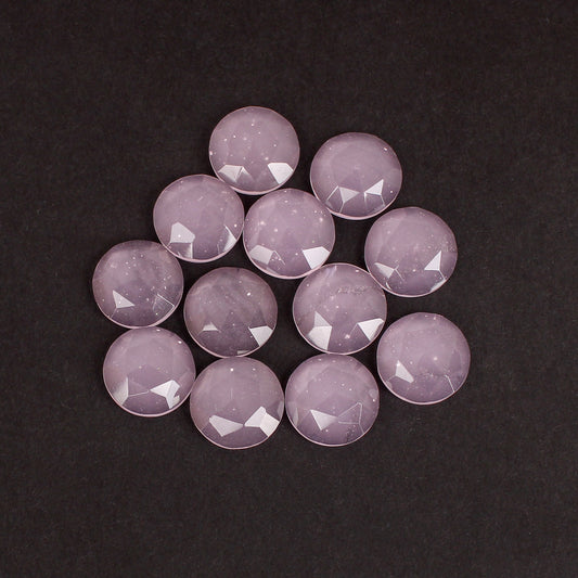 Rose Quartz Hydro 15x15mm Cut Stone 98.80 Cts Wholesale 12 Pcs Gemstone Lot