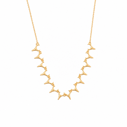 Gold Plated Deer Charm Necklace – Minimalist Deer Statement Necklace for Women