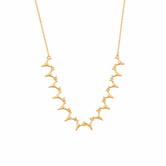Gold Plated Deer Charm Necklace – Minimalist Deer Statement Necklace for Women