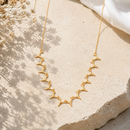 Gold Plated Deer Charm Necklace – Minimalist Deer Statement Necklace for Women