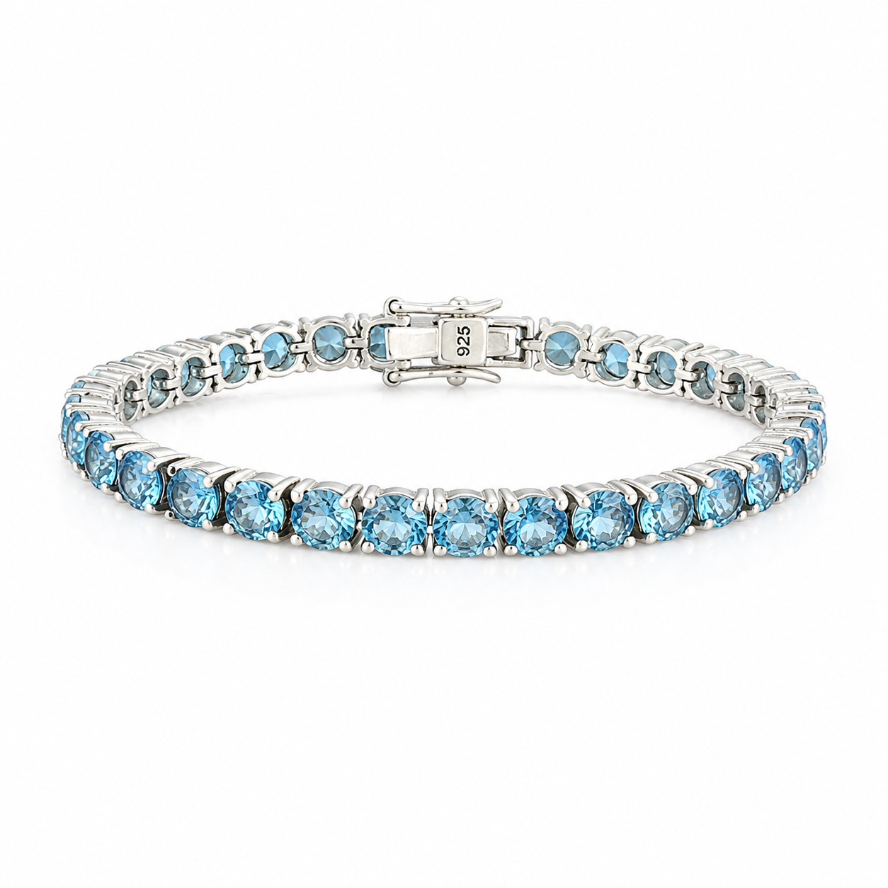 5mm Round Stone Tennis Bracelet in 925 Sterling Silver