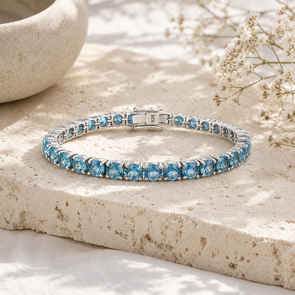 5mm Round Stone Tennis Bracelet in 925 Sterling Silver