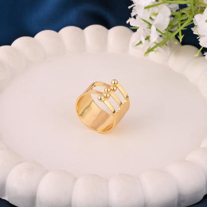 Statement Plain Adjustable Ring For Her