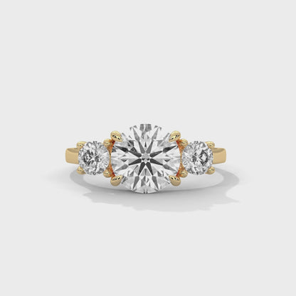 925 Sterling Silver Three Stone Ring – Classic Engagement & Wedding Ring