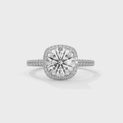 Classic Round Solitaire Ring in 925 Sterling Silver | Gold Finish Bridal Ring